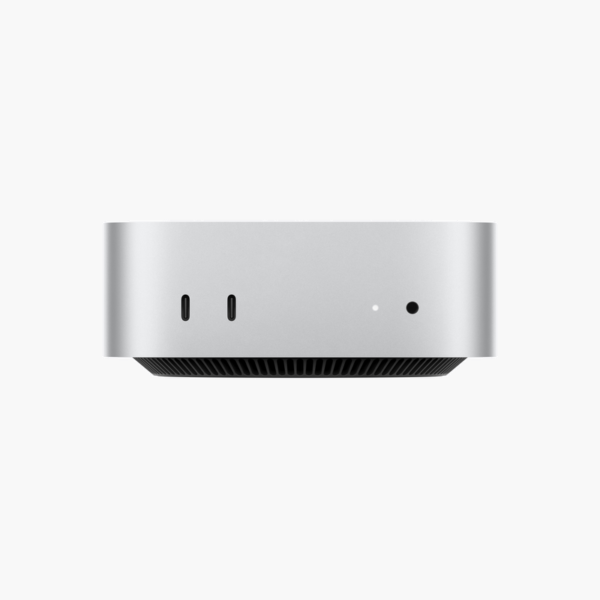 Apple Mac mini silver desktop front view