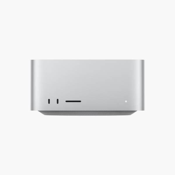 Apple Mac Studio silver workstation front view